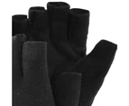 FLOSO Mens Fleece Fingerless Winter Gloves (Black) - GL416