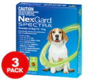3pk NexGard Spectra Tick, Flea & Heartworm Treatment Chews For Medium Dogs 7.6-15kg