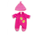 Miniland Doll Clothes Set Pink Winter Pyjamas 21cm