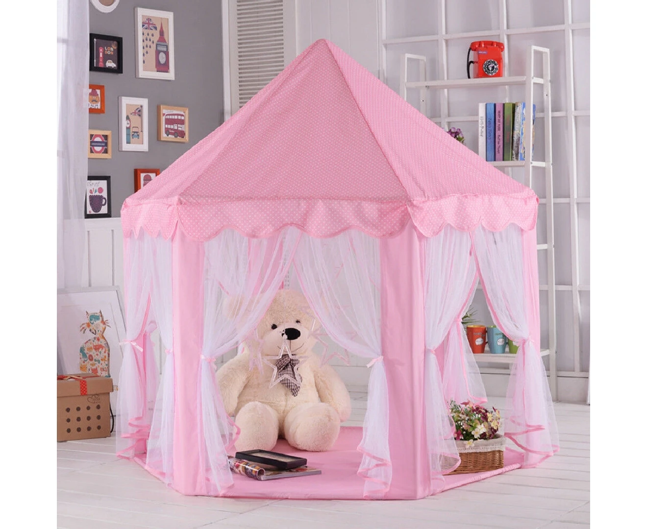 Play Tent Princess Castle Children Kids Play House Activity Portable Fairy House