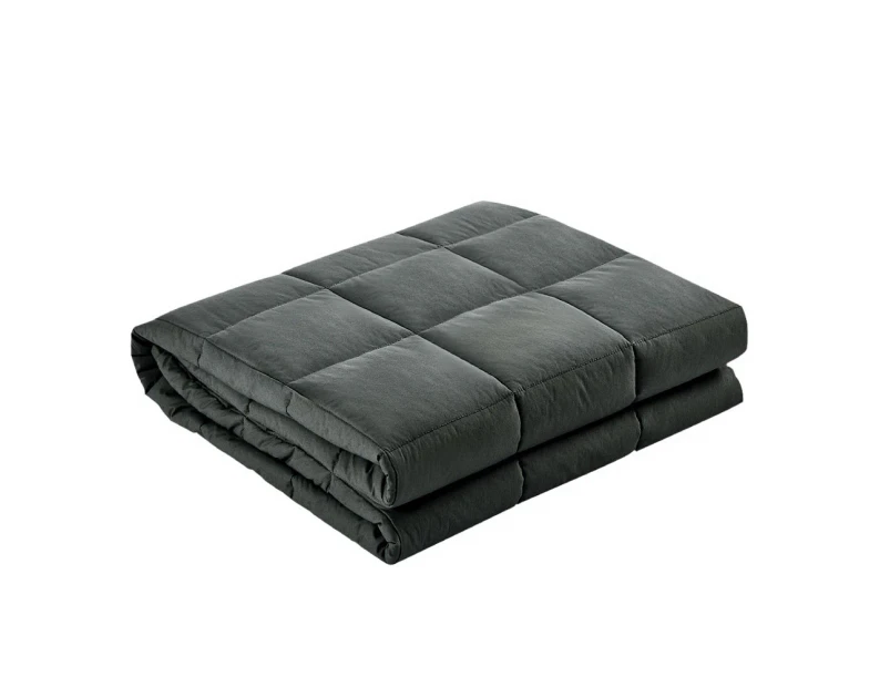 Weighted Blanket 5KG Soft Cotton Cover Heavy Gravity Deep Sleep Relax Black
