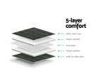 Weighted Blanket 5KG Soft Cotton Cover Heavy Gravity Deep Sleep Relax Black