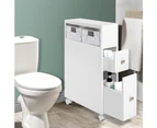 Artiss Bathroom Storage Toilet Cabinet Caddy Holder Drawer Basket Wheels