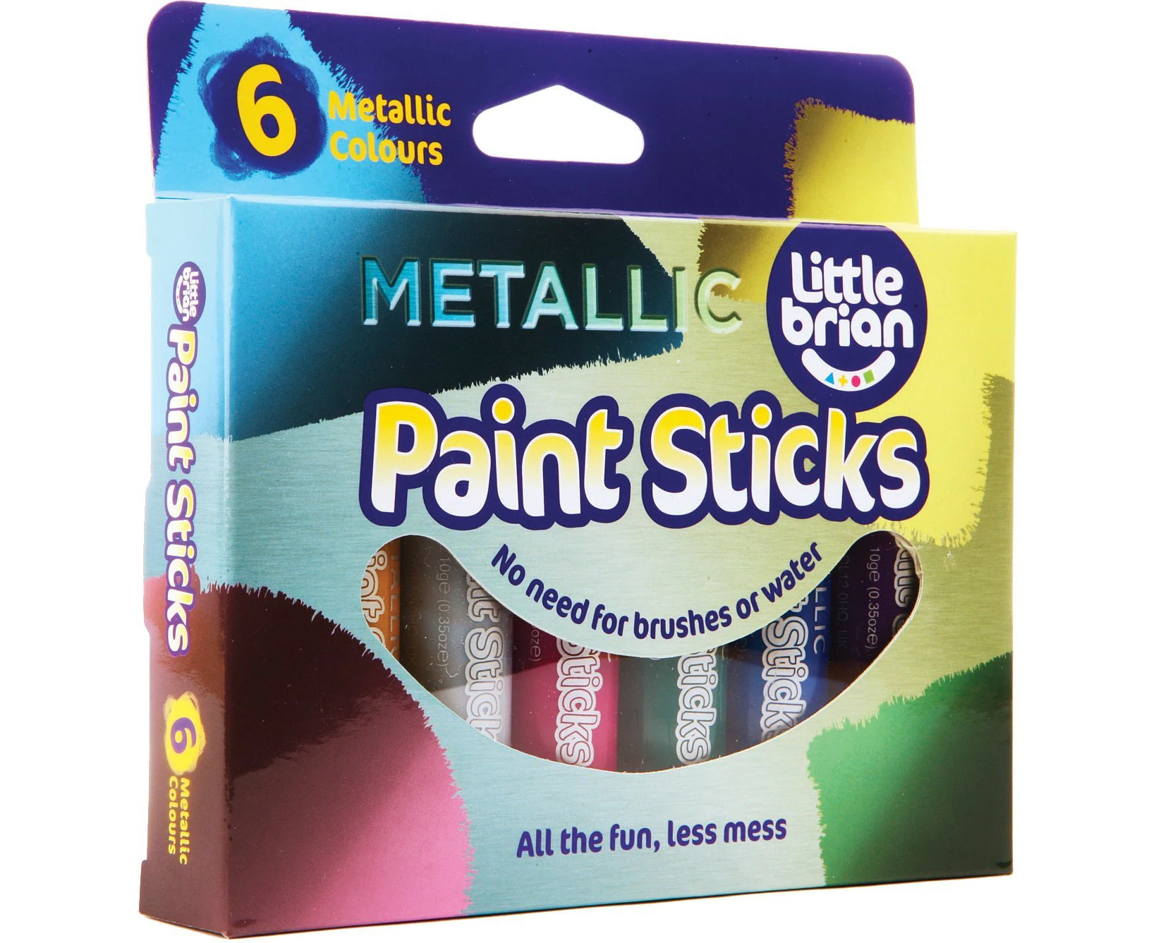 Little Brian Paint Sticks - Metallic 6 pk