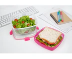 Sistema Salad and Sandwich To Go, Pink