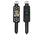 SHENHUA Men's Punk Style Automatic Mechanical Watch Elliptical Skull Dial Watches