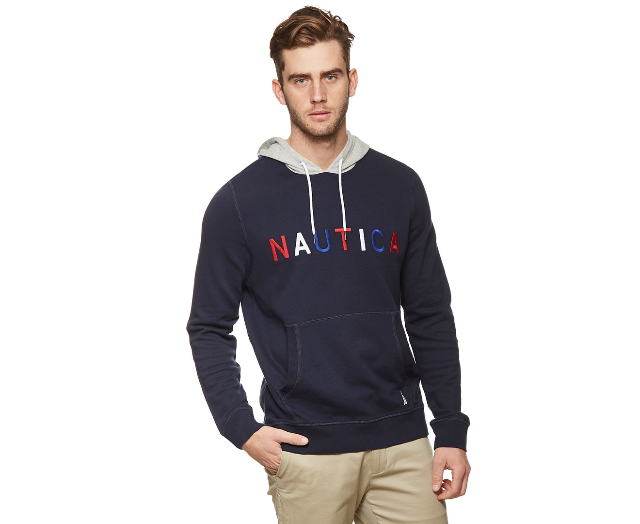 Nautica Men's Collegiate Logo Pullover Hoodie - Blue | Catch.co.nz