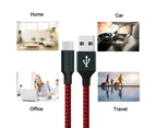 Catzon 1M 2M 3M 4Packs USB Type C Cable Nylon Braided W Phone Cable Fast Charger Cable USB Cord -Black Red