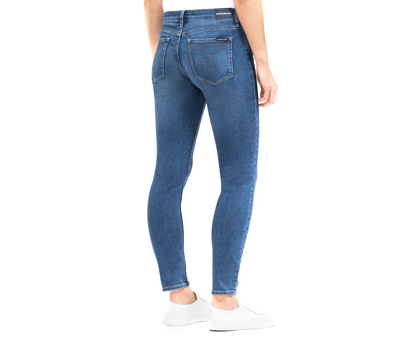 Calvin Klein Jeans Women's Mid Rise Skinny Jean - Chaz Blue | Catch.com.au