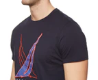 Nautica Men's Racing Tee / T-Shirt / Tshirt - Navy