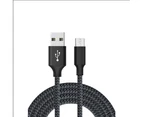 Catzon 1M 2M 3M 1Pack Micro USB Cable Nylon Braided W Phone Cable Fast Charger Cable USB Cord -Black Gray