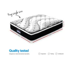 Giselle Bedding King Single Mattress Bed Size Euro Top Pocket Spring Foam 32CM