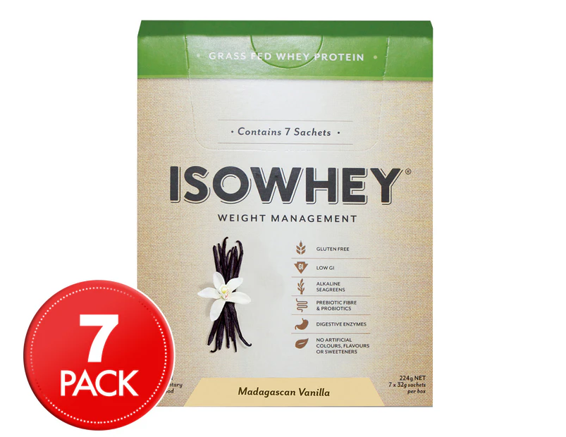 IsoWhey Weight Management Sachets Madagascan Vanilla 7pk