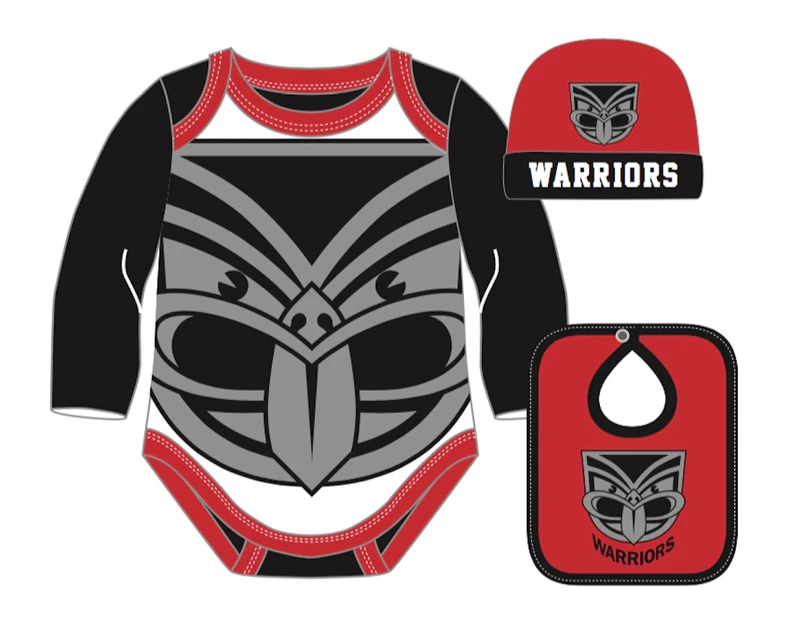 New Zealand Warriors NRL Team Infants Bodysuit Sets Size 000-1