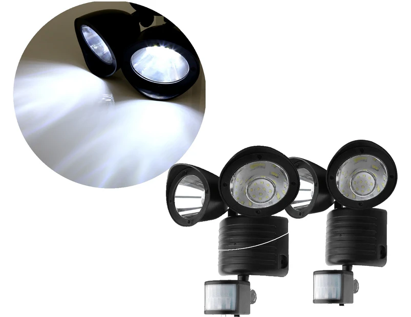 22 LED Dual Head Solar Powered Outdoor Wall Lamp PIR Motion Sensor Garden Yard Security Light