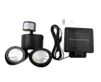 22 LED Dual Head Solar Powered Outdoor Wall Lamp PIR Motion Sensor Garden Yard Security Light