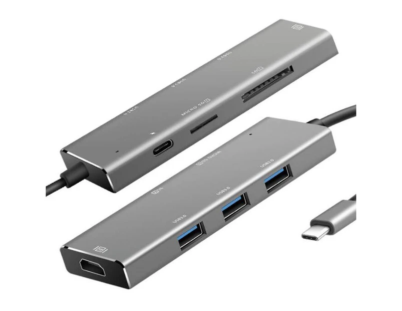7in1 USB-C Type C HD Output 4K HDMI USB 3.0 Adapter HUB