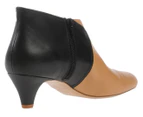 Karine Arabian Women's Two Tone Heeled Boot - Black/Tan