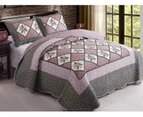 Chic Microfibre Coverlet / Bedspread Set Comforter Patchwork Quilt  for Queen King Size bed 230x250cm 9#