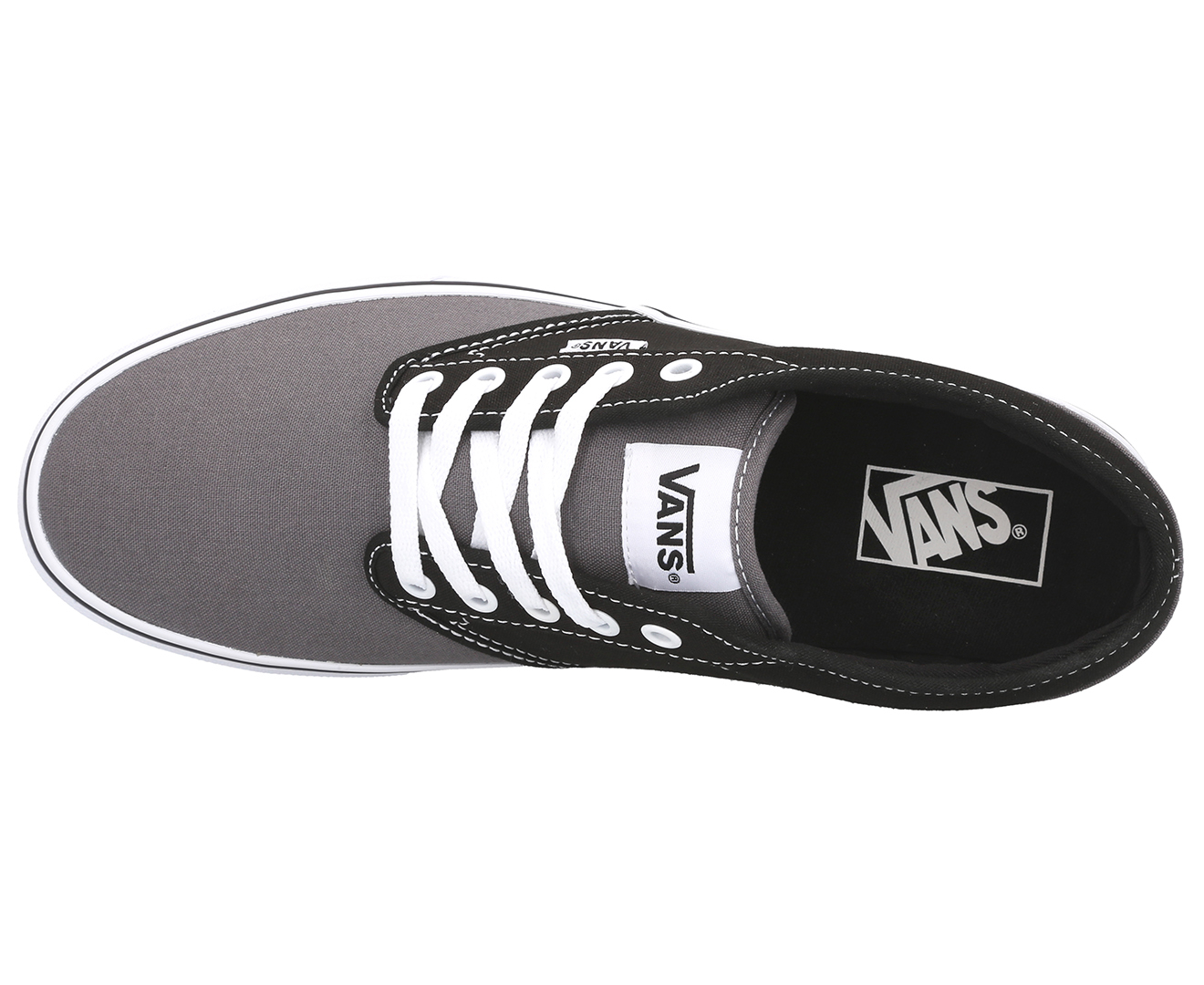 Vans Men's Atwood Sidewall Logo Sneaker Shoe - Black/Grey | Catch.co.nz