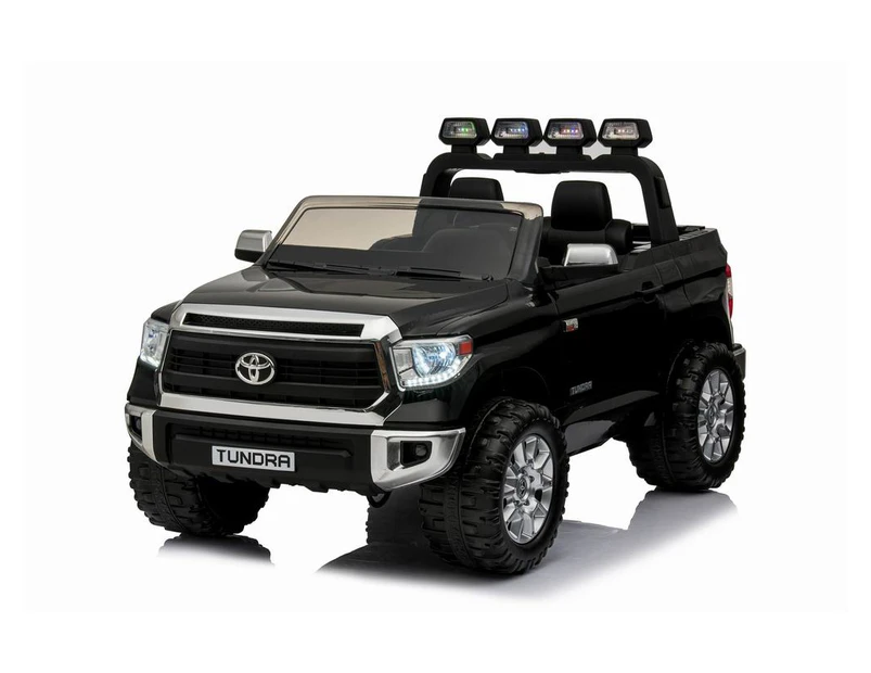 True 24Volt Toyota Tundra XL Painted Black with Rubber wheels Parent Remote Ride On CAR More