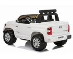 True 24Volt Toyota Tundra XL White with Rubber wheels Parent Remote Ride On CAR