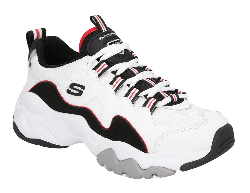 Skechers Women's D'Lites 3.0 Zenway Sneaker Shoes - White/Black/Red