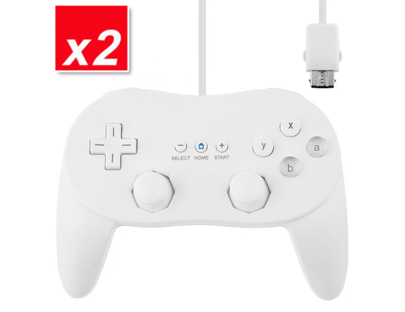 2x   White Classic Pro JoyPad GamePad Game Controller for Nintendo Wii Console