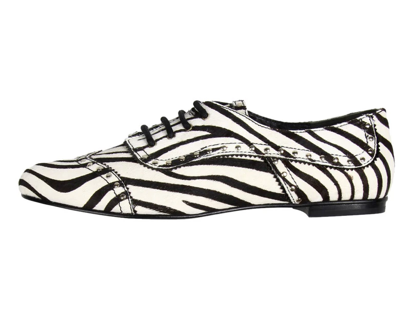 Pierre Balmain Women's Zebra Stripes Shoe - White