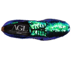 AGL Attilio Giusti Leombruni Women's Sequin Shoe - Green/Blue