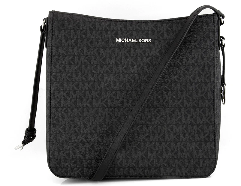  Michael Kors Jet Set Travel Large Messenger Bag (Black), Women's
