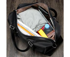 Bopai Luxury Business Style Leather & Microfibre Duffel Bag Waterproof Luggage Bag Crossbody Travel Bag B1732 Blue