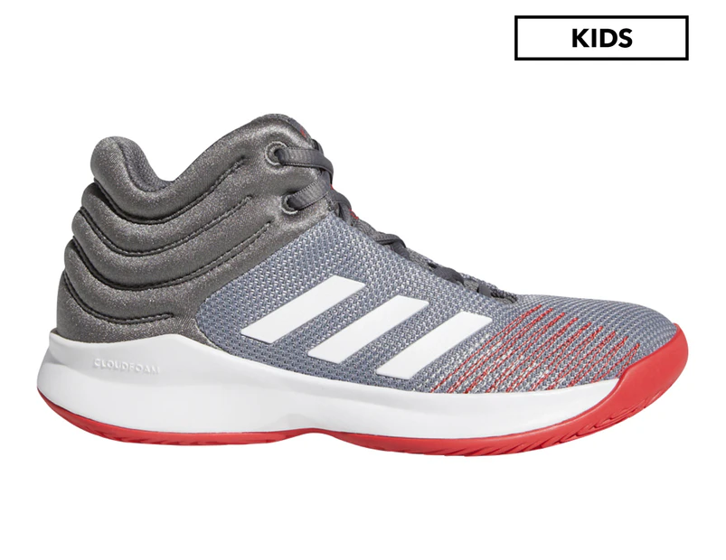 Adidas Boys' Pro Spark 2018 Basketball Shoe - Grey/White