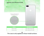 For iPhone 8 PLUS,7 PLUS Case,Elegant Feathers Transparent Grippy Cover,Blue
