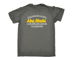 123t Funny Tee - Abu Dhabi And All I Got Mens T-Shirt Charcoal - Charcoal