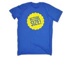 123t Funny Tee - Actual Size Mens T-Shirt Royal Blue - Royal Blue