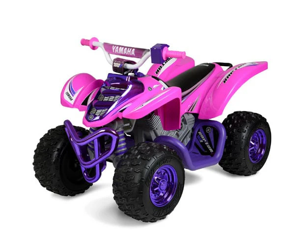 Yamaha 12 Volt Electric Raptor Quad Bike ATV Pink and Purple