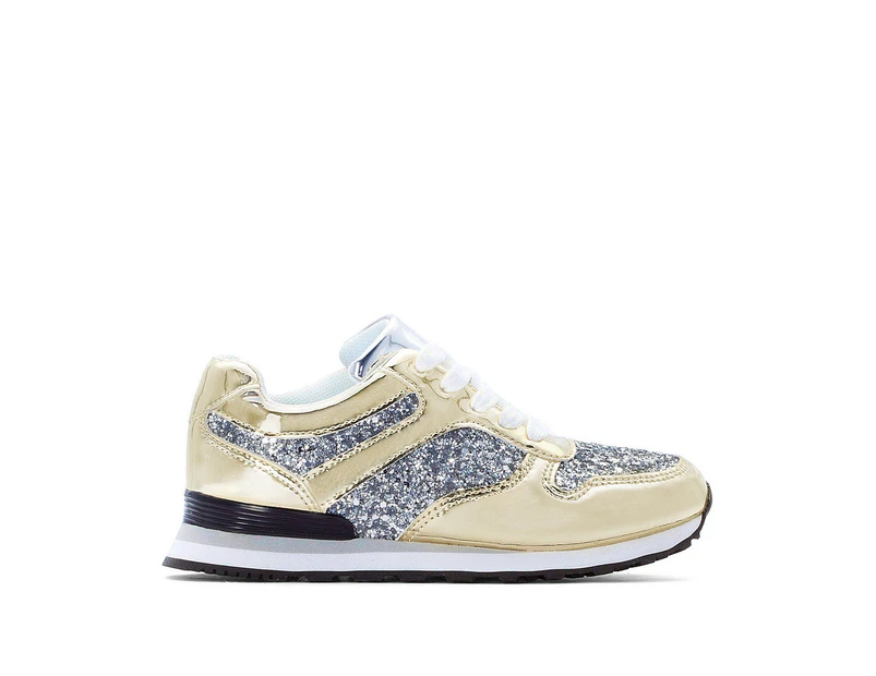 La Redoute Collections Girls Sparkly Trainers - Gold-Coloured