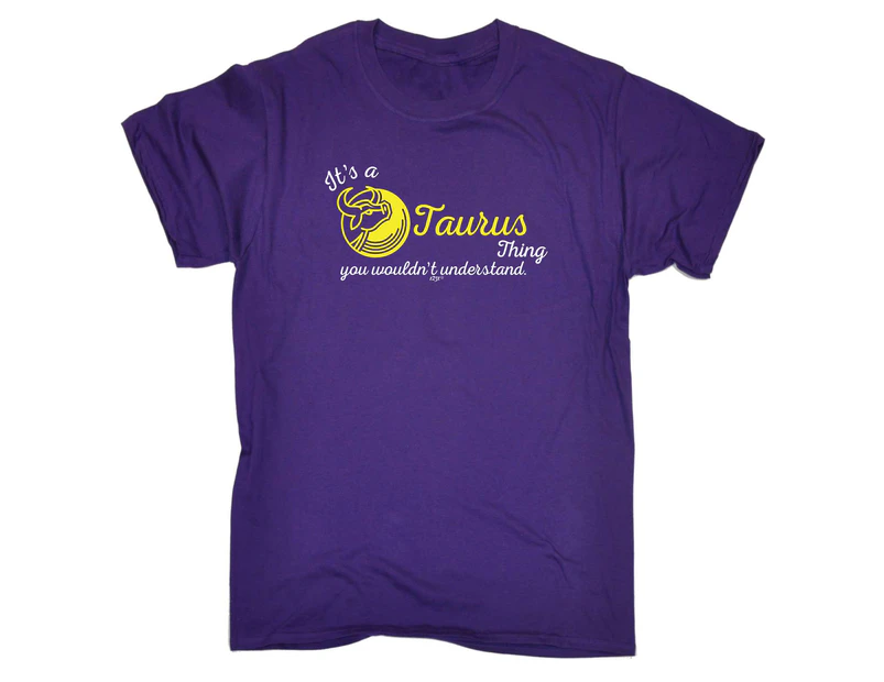 123t Funny Tee - Its A Tea Shirt Mens T-Shirt Purple - Purple
