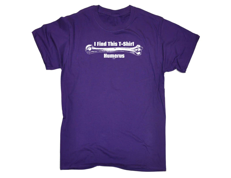 123t Funny Tee - I Find This Tshirt Humerus Mens T-Shirt Purple - Purple