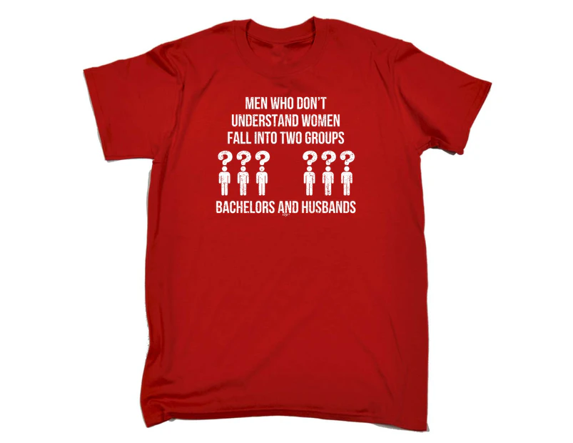 123t Funny Tee - Men Who Dont Understand Women Two Groups Mens T-Shirt Red - Red