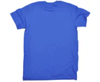 123t Funny Tee - Pushing 7 Is Enough Exercise Mens T-Shirt Royal Blue - Royal Blue