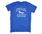 123t Funny Tee - Whenever I Feel The Urge To Exercise Mens T-Shirt Royal Blue - Royal Blue