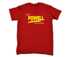 Its a Surname Thing Funny Tee - Powell V1 Lifetime Member Mens T-Shirt Red - Red