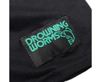 Drowning Worms Fishing Tee - I Rescue Fish From Water And Beer Mens T-Shirt Black - Black