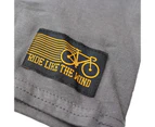 Ride Like The Wind Cycling Tee - Zero Co2 Mens T-Shirt Charcoal - Charcoal