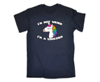 123t Funny Tee - Im Not Weird A Unicorn Mens T-Shirt Navy Blue - Navy Blue