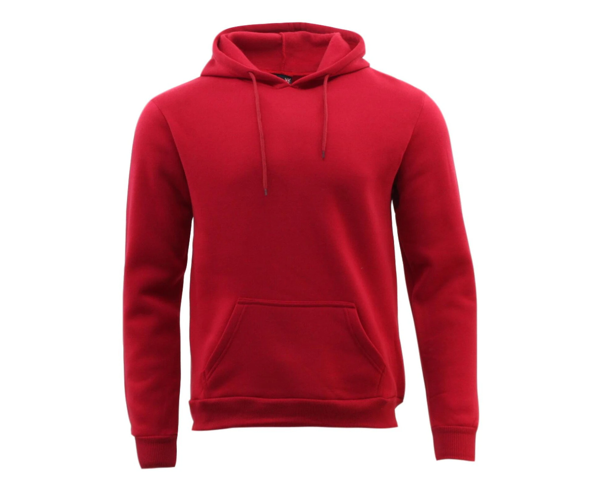 Adult Men's Unisex Basic Plain Hoodie Jumper Pullover Sweater Sweatshirt XS-3XL - Red