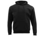 Adult Men's Unisex Basic Plain Hoodie Jumper Pullover Sweater Sweatshirt XS-5XL - Black