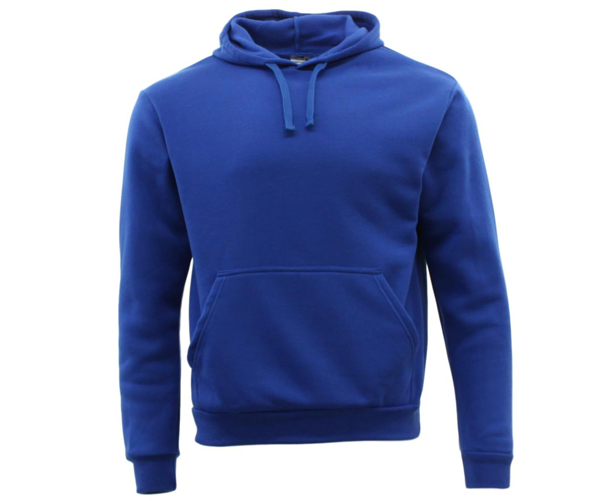 Adult Men's Unisex Basic Plain Hoodie Jumper Pullover Sweater Sweatshirt XS-3XL - Royal Blue